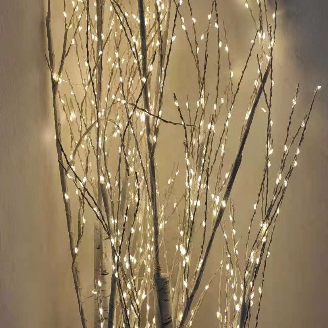 60cm 120cm 150cm 180cm 210cm LED White Decorative Birch Grove Artificial Tree Lights White Twig Tree Christmas Tree Lights