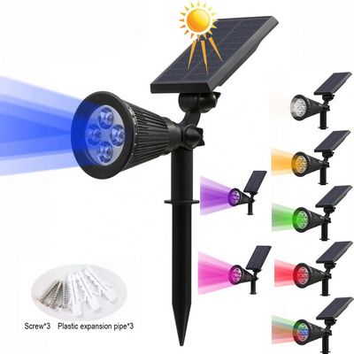 Portable Black Outdoor Decoration Spotlight Waterproof Ip65 Solar Lighting Led Garden Lights Path Light