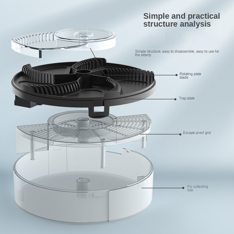 New Design Reusable 5w Usb Rechargeable Traps And Revolving Electronic Indoor Fly Trap