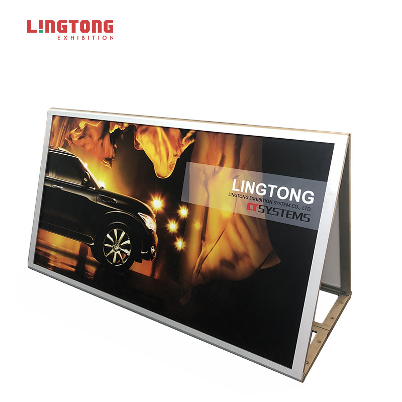 Stable Folding A Frame Sign Holder Poster Stands Aluminum Display Banner For Advertising And Exhibition Booth