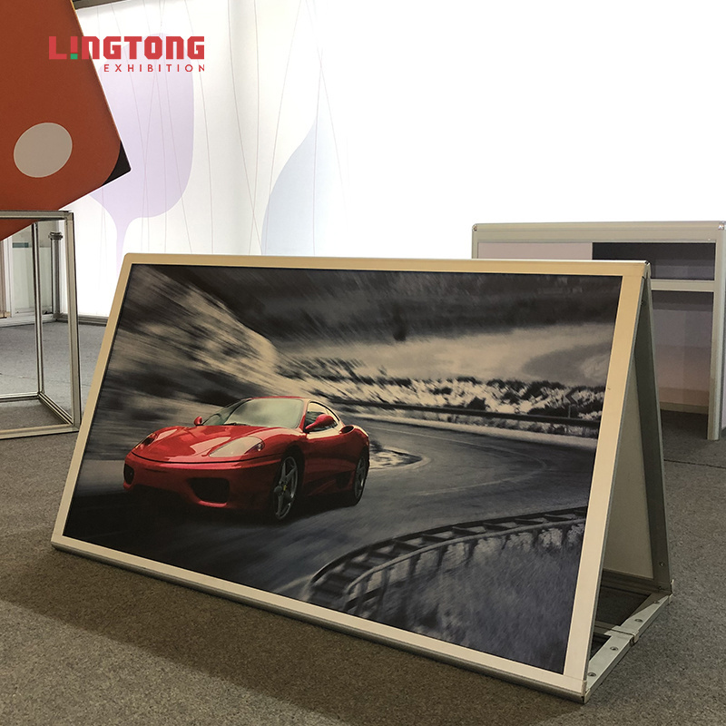 Stable Folding A Frame Sign Holder Poster Stands Aluminum Display Banner For Advertising And Exhibition Booth