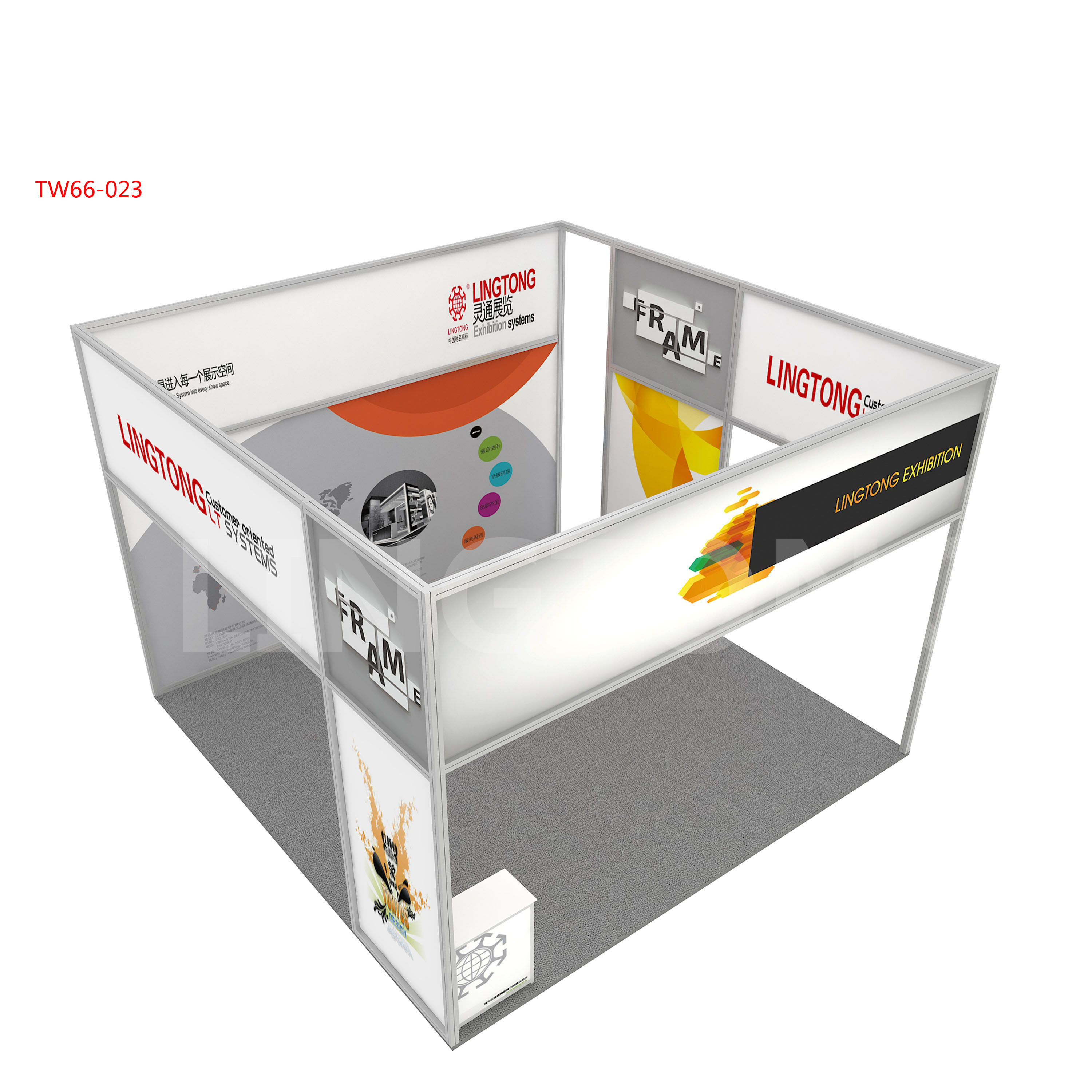 (11) PREMIERE ORLANDO 2024 Upgraded Promotional Portable Exhibition Booth 20x20 Modular Design Display Different Cube Stands