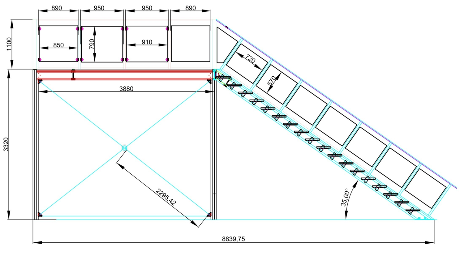 Modern Aluminum Exhibition Equipment Double Deck Exhibition Booth Trade Show Stand