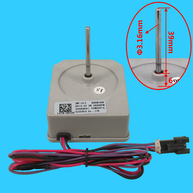 Zwf-10-2 B03081031 Dc12v Motor 2w Freezing Fan Motor 356wpc Parts For Hisense Ronshen Refrigerator Fan