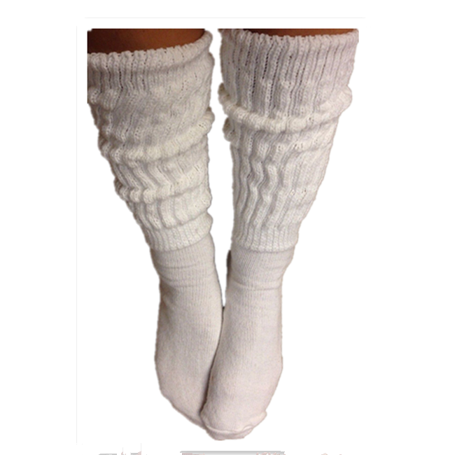 NEW SCRUNCHY Large Woman Slouch Socks Sexy Extra Heavy Slouch Socks, Extra Long Extra Heavy Cotton Slouch Socks