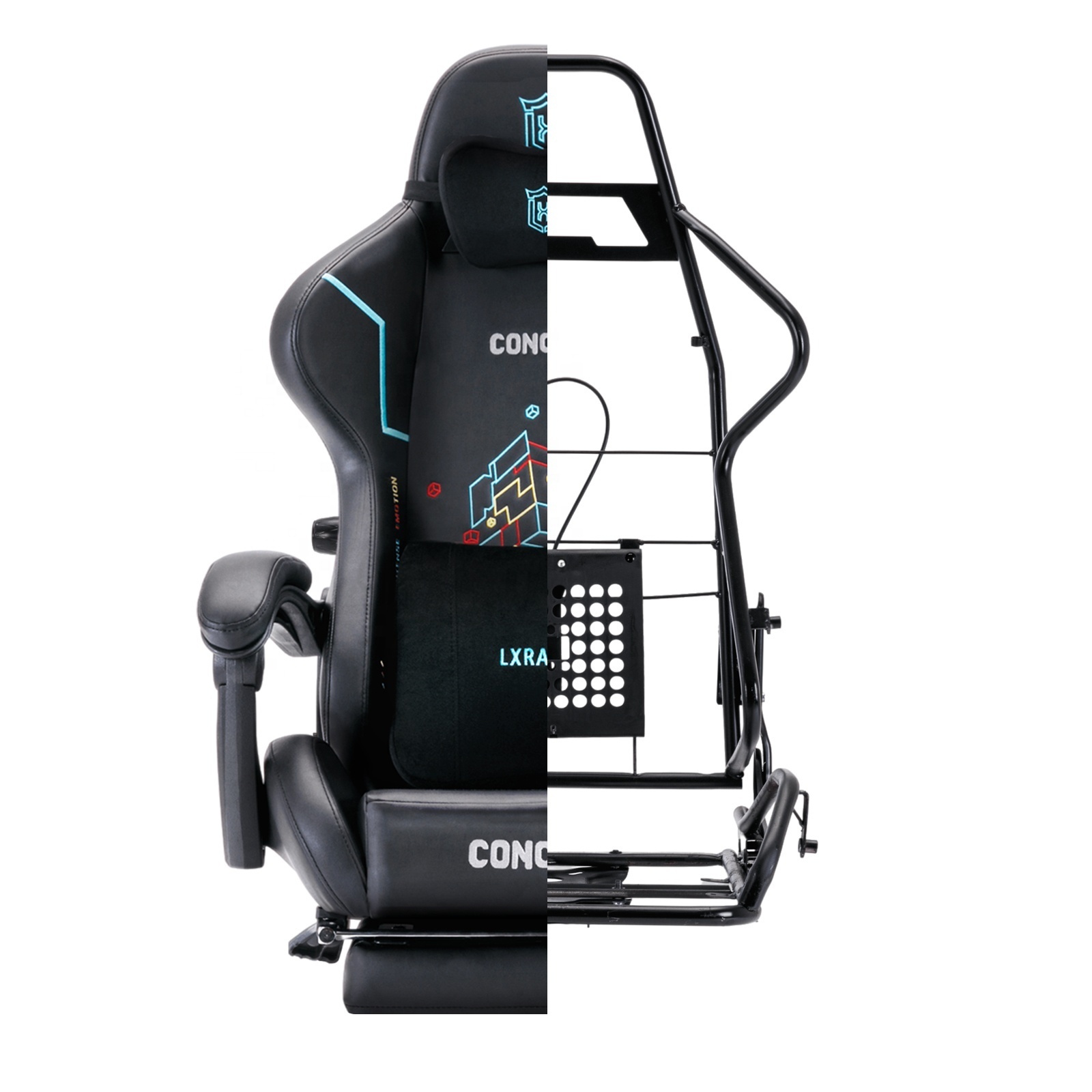 PU Leather PC Gamer Racing Chair Computer Chair With Footrest Gaming Office Chair