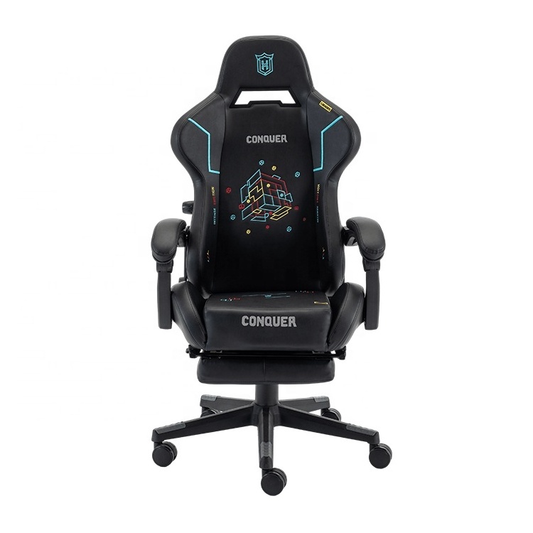 PU Leather PC Gamer Racing Chair Computer Chair With Footrest Gaming Office Chair