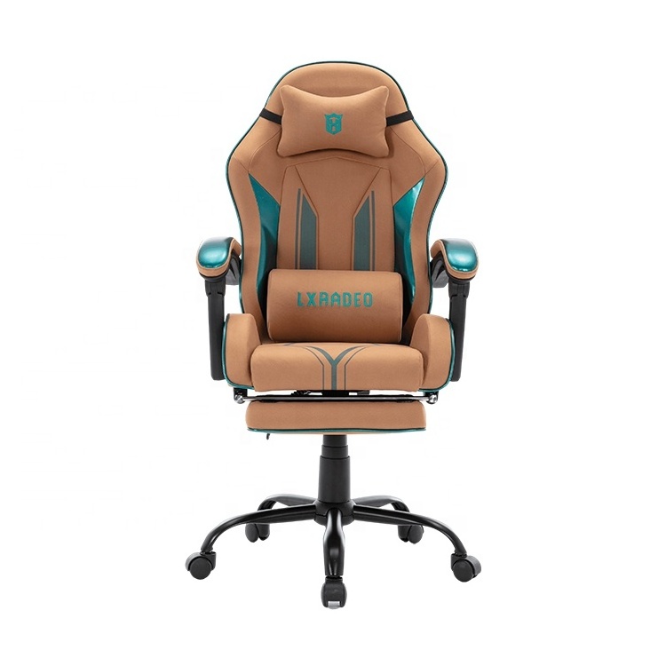 Ergonomic Footrest Computer Gamer Chair PC Car Game Racing Seat Gaming Chair With Retractable Footrest