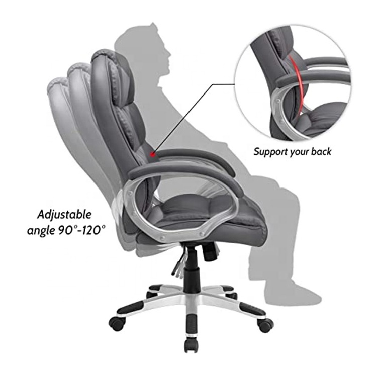 Free Sample PU Leather chaises de bureau sillas Swivel Revolving Guest Manager Office Chair