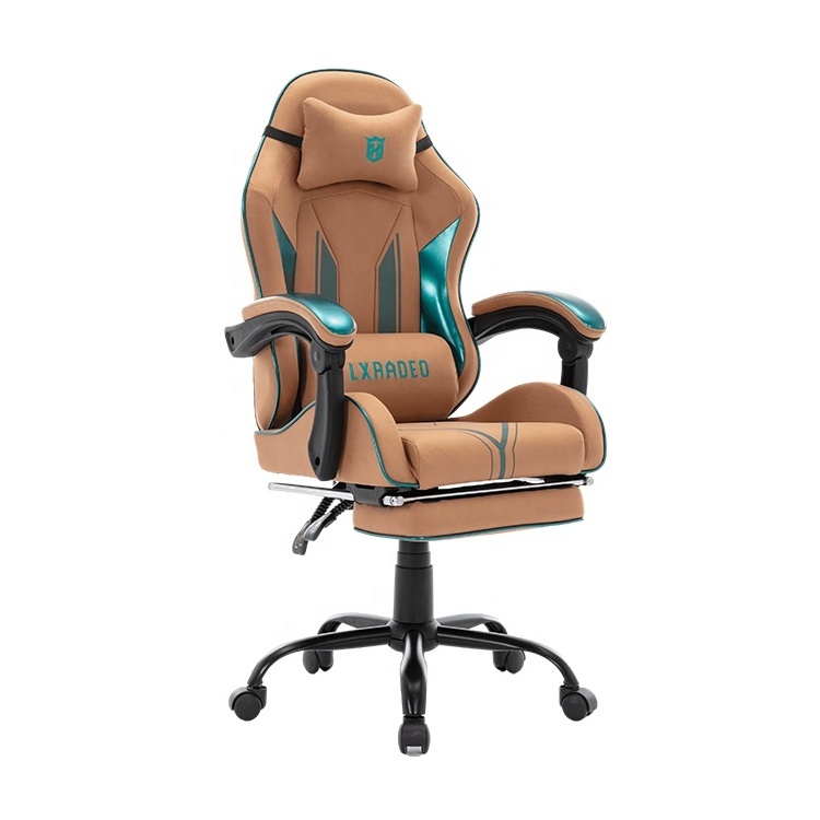 OEM&ODM Custom Leather Racing Gamer Gaming Chair Gaming Seat With Built-In Footrest