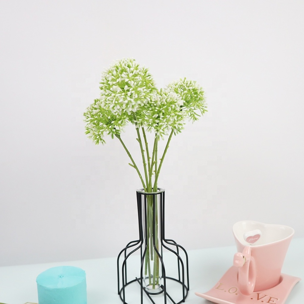 Factory Price 28 Cm Plastic Indoor Decoration Artificial Dandelion Flower Tall Onion Grass For Bonsai Artificial