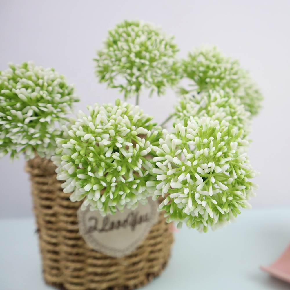 Factory Price 28 Cm Plastic Indoor Decoration Artificial Dandelion Flower Tall Onion Grass For Bonsai Artificial