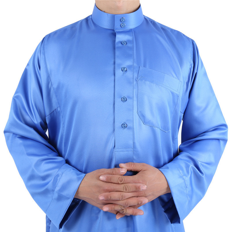 2024 High Quality Saudi Style Haramain Men Islamic Clothing Jubba Thobe Clothing Wholesale