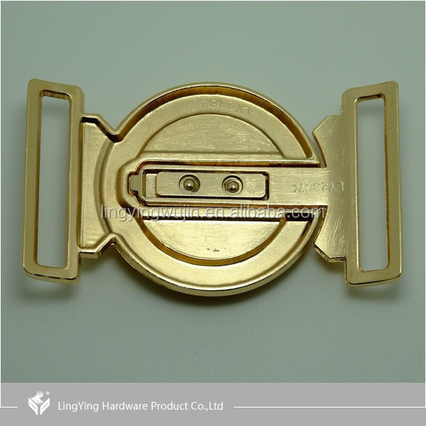 Latest Design Made in China Shishi LINGYING Central Circular Hole Clamp Belt Buckle