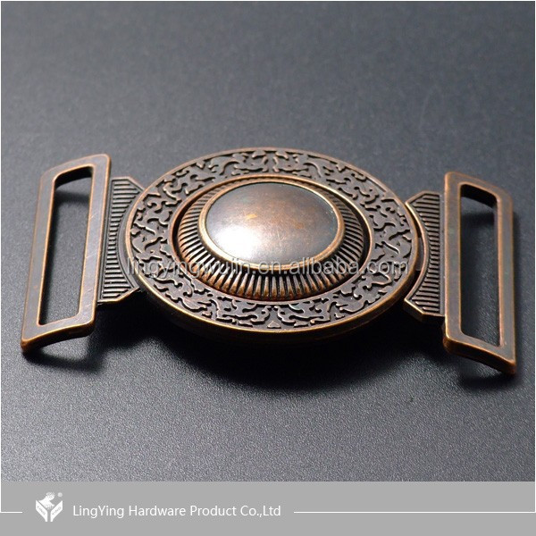 Latest Design LINGYING kinds of color Central Circular Hole Clamp Belt Buckle