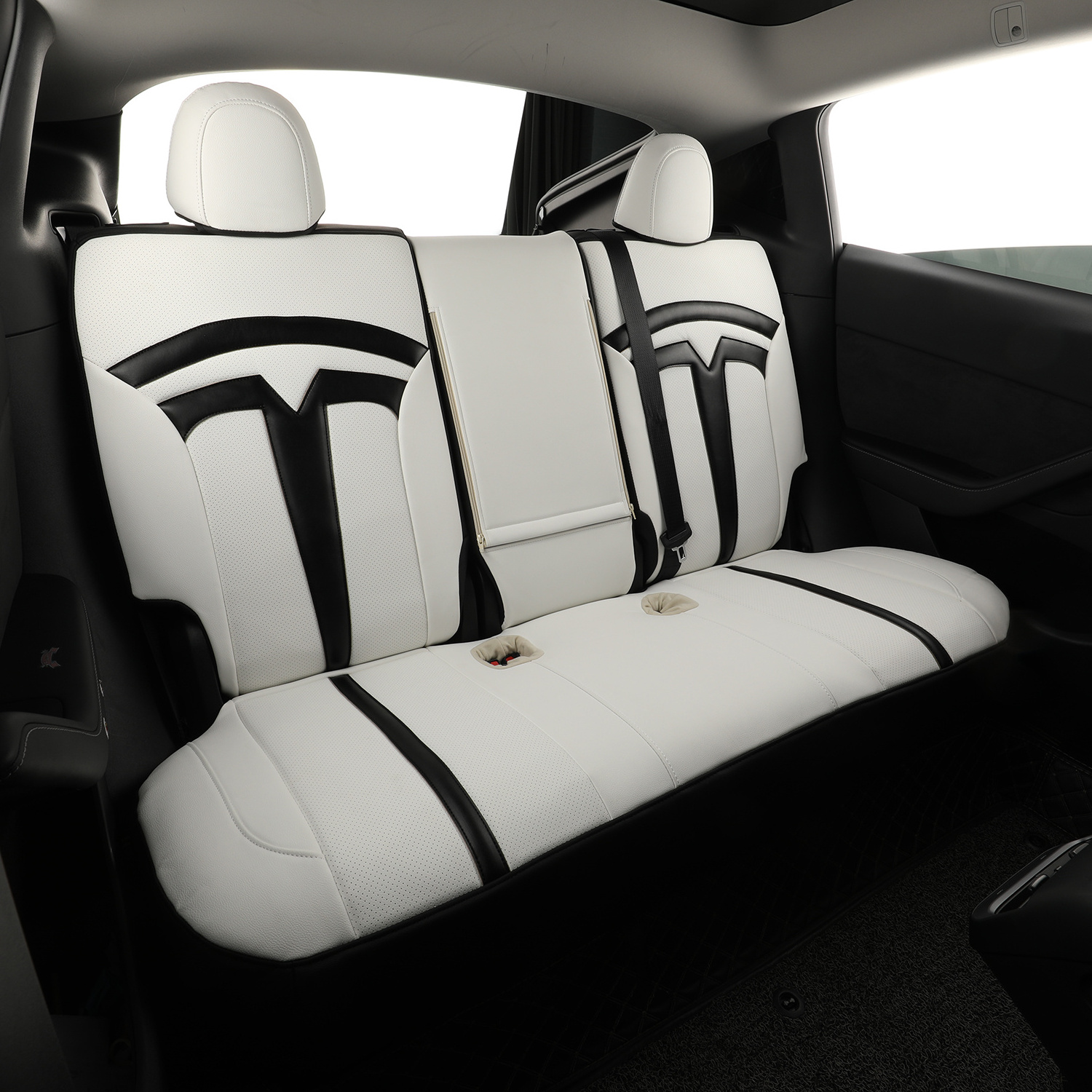 Custom Tesla Car Seat Covers For Model Y,  top quality pure leather auto seat cover protector factory wholesale