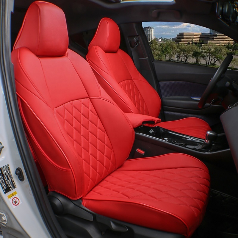 EKR All-inclusive Luxury Diamond Design Leather Car Seat Cover New Full Surround Car Seat Covers for Jeep Wrangler 2020-2023