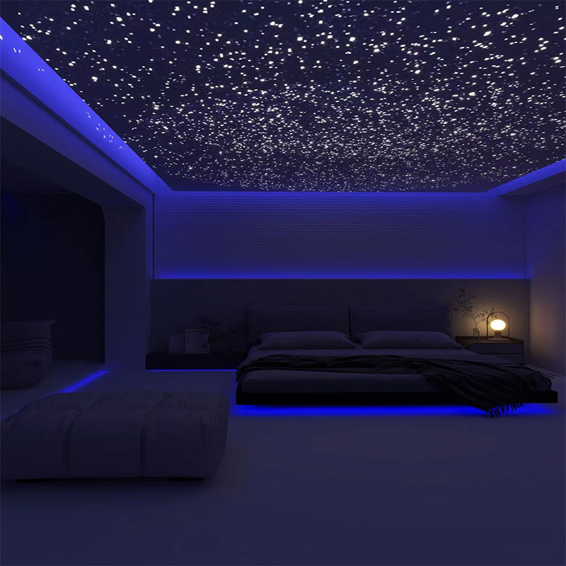 Hotel Lobby Interior Fiber Optic Lighting Starry Star For Cinema Roof Ceiling Car Decoration