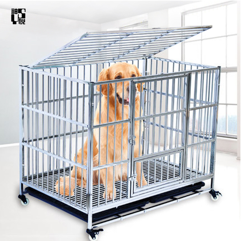 Portable heavy duty galvanized dog crate foldable dog cage