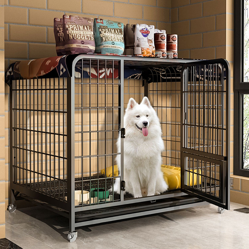 Dog Cages Crates for Large Dog Wire Metal Kennel Cages With Tray Large Dog Cages Crates With Wheels