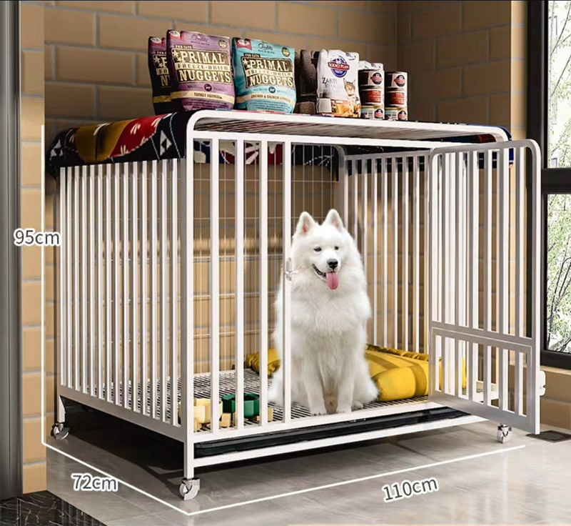 Dog Cages Crates for Large Dog Wire Metal Kennel Cages With Tray Large Dog Cages Crates With Wheels