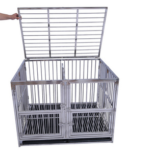 Large wholesale indoor & outdoor stackable foldable aluminium stainless steel dog cage