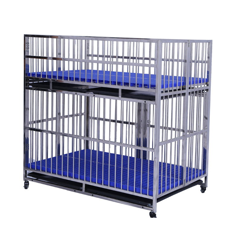 Wholesale metal Large dog house pet cages stainless steel foldable dog crate cage