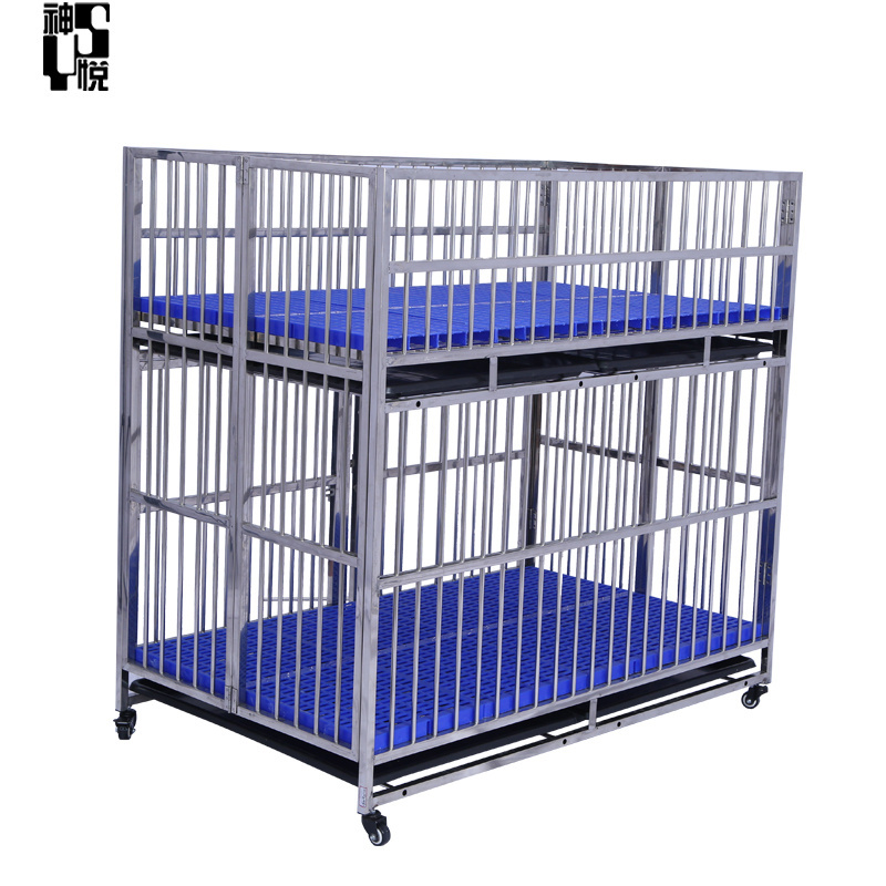 Wholesale metal Large dog house pet cages stainless steel foldable dog crate cage