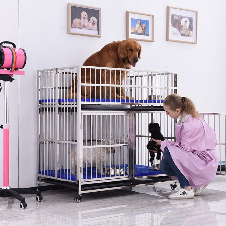 Wholesale pet product  stainless steel heavy duty dog crate for all seasons