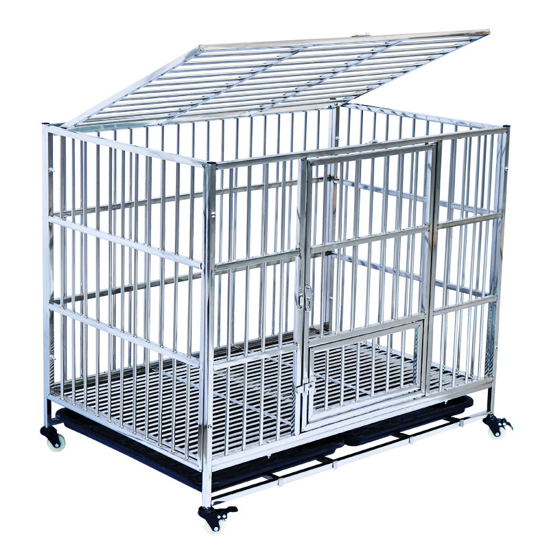 Portable heavy duty galvanized dog crate foldable dog cage