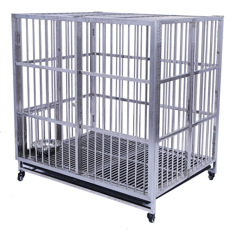 High quality foldable pet cages stainless steel dog carrier large dog