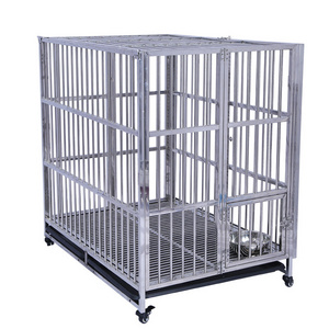 High quality foldable pet cages stainless steel dog carrier large dog