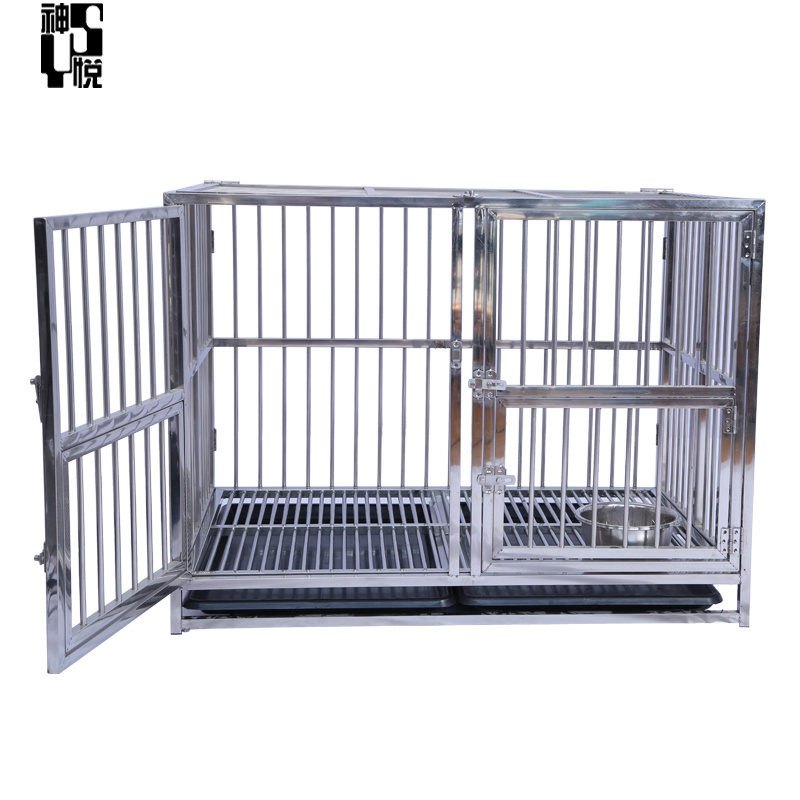 Large wholesale indoor & outdoor stackable foldable aluminium stainless steel dog cage