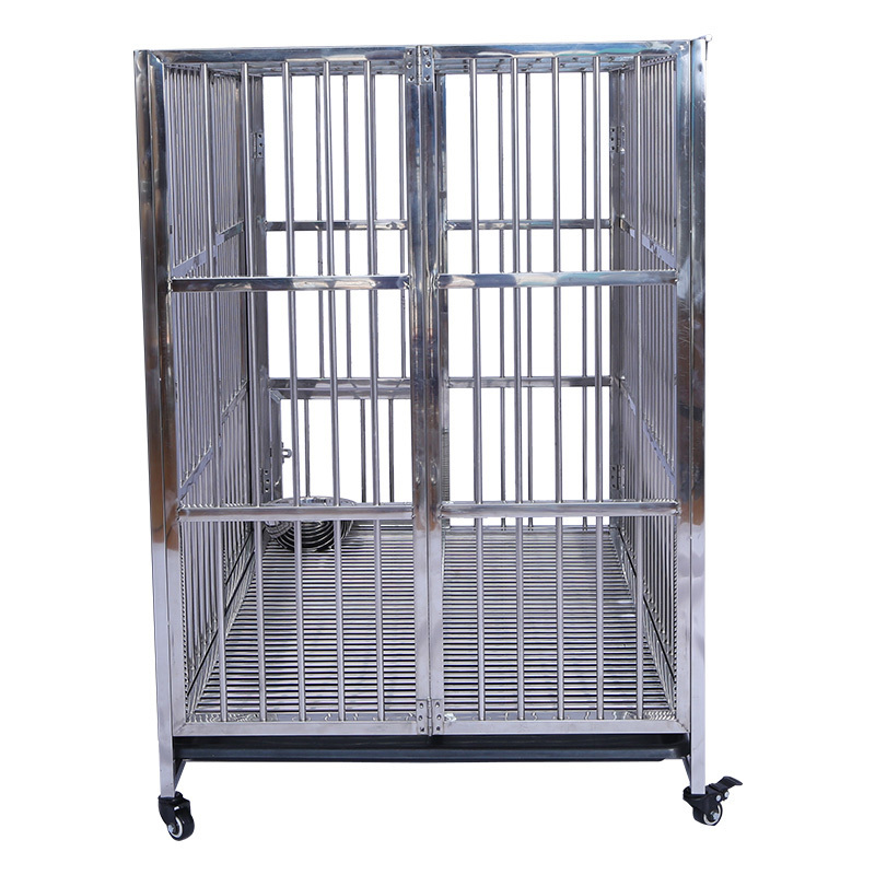 High quality foldable pet cages stainless steel dog carrier large dog