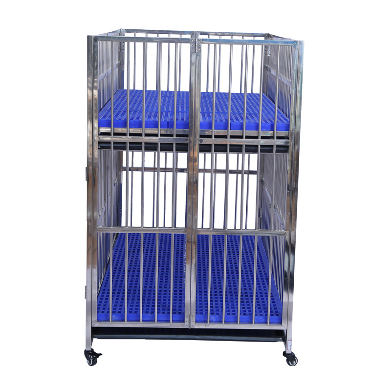 Wholesale metal Large dog house pet cages stainless steel foldable dog crate cage