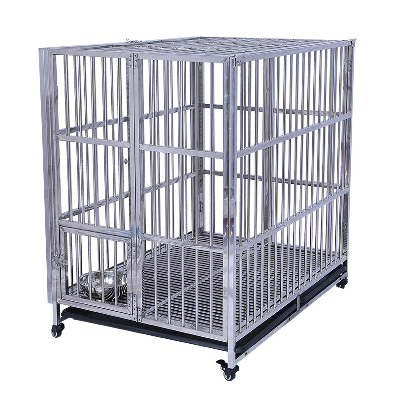 High quality foldable pet cages stainless steel dog carrier large dog