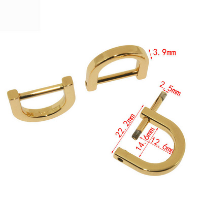 China Factory Customized Logo D-rings Zinc Alloy D Metal Rings Hardware For Handbag Accessories DIY Leather Craft