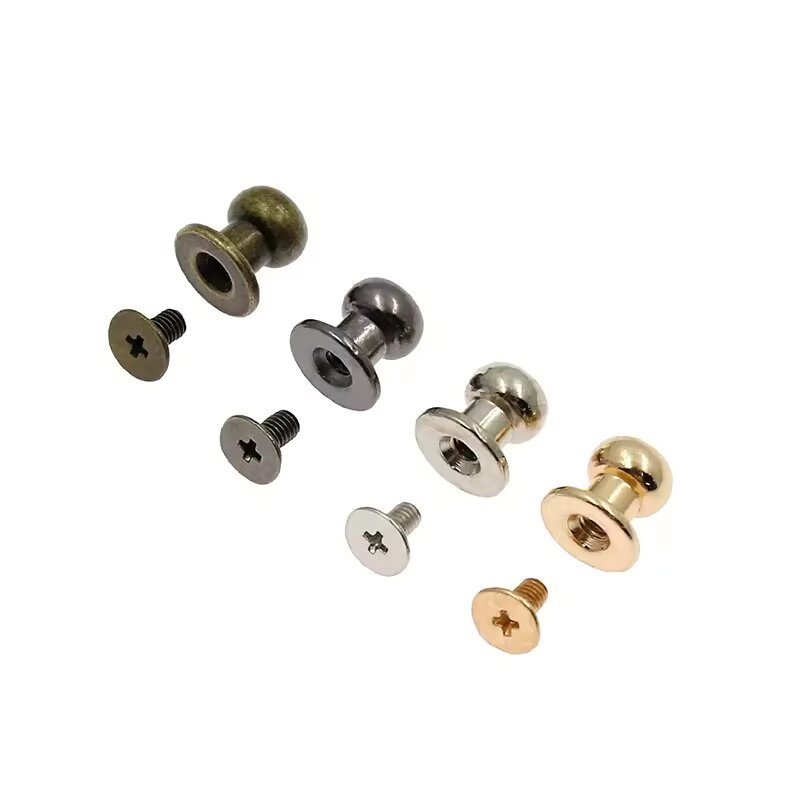 Wholesale 8mm Round Head Button Screw Stud Rivet Leather Rivets Craft Belt for DIY Craft Leather Craft Repairs Decoration