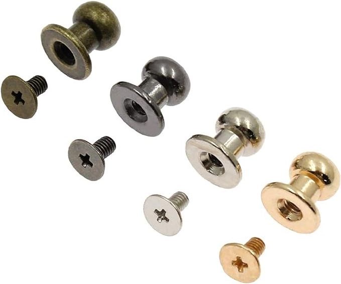 Wholesale 8mm Round Head Button Screw Stud Rivet Leather Rivets Craft Belt for DIY Craft Leather Craft Repairs Decoration