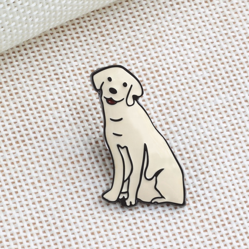 Cartoon Dog Collection Brooch Corgi Bulldog Pet Lapel Jacket Sweater Enamel badge emblem pin with Baking