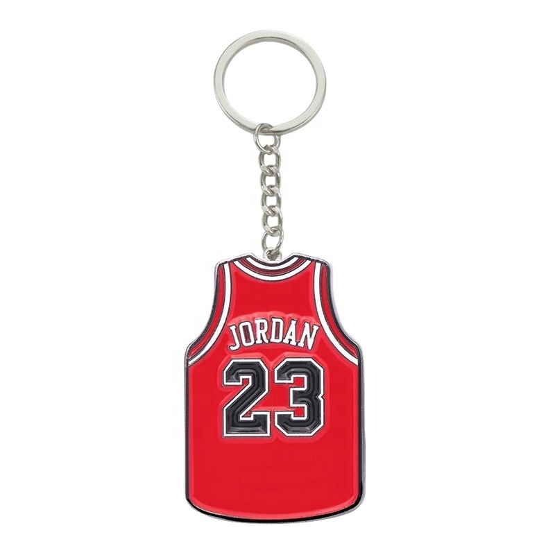 Zinc alloy Soft enamel Kobe Bryant metal charm keychain