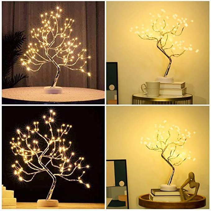 Tree Light  108 LED Copper Wire String Lights Fairy Spirit Night Light Battery/USB Operated for Bedroom Desktop Christmas