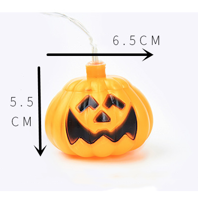 Halloween Party Decoration LED String Light Orange Pumpkin Jack-O-Lantern Pumpkin Lights for Halloween Decorations