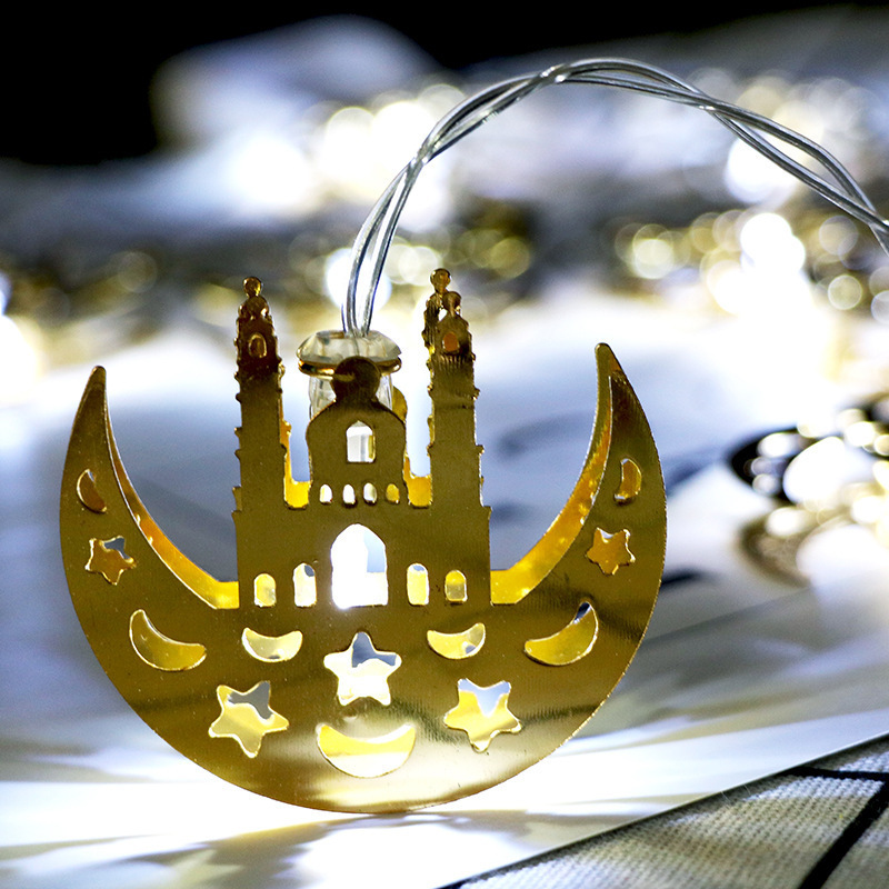 10 LED Eid Castle Iron  String Lights Ramadan LED Lights Battery Powered for Middle East Diwali in India Holaday