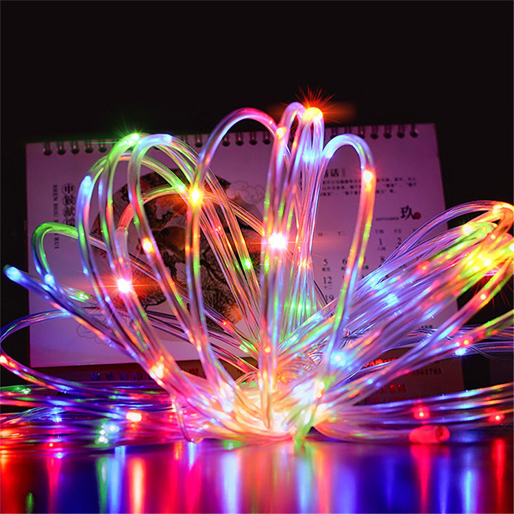 Solar Powered Copper Wire Rope Tube Lights Waterproof IP65 Christmas Garden Yard Patio Tree & Party Decor for Camping & Outdoor