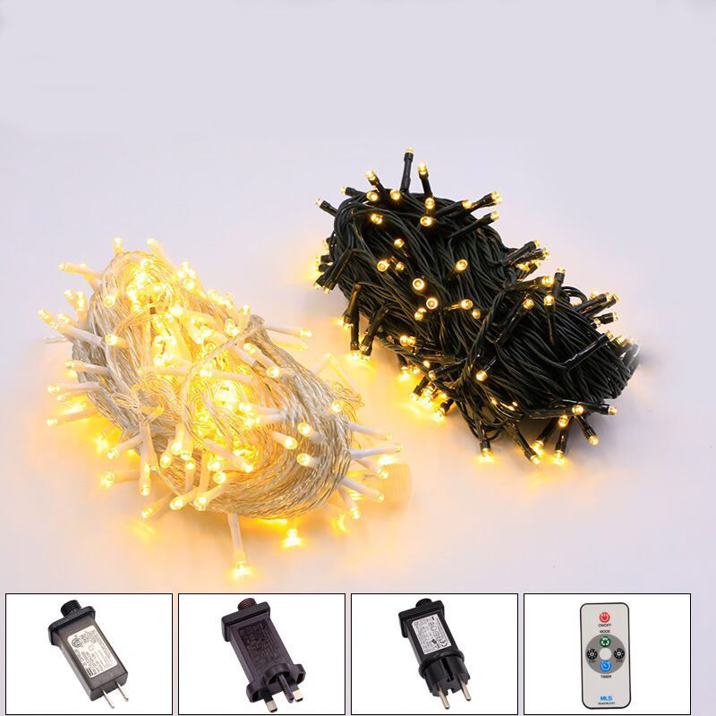 LED Christmas String Lights Outdoor Waterproof Fairy Twinkle Lights Plug in for Outside Tree Classroom Wedding Xmas Decorations