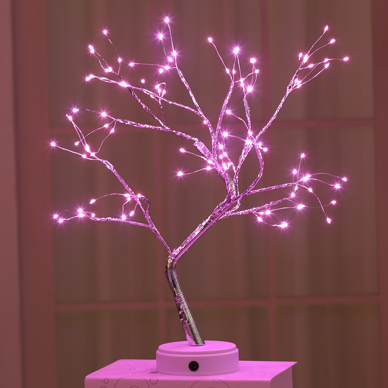 Tree Light  108 LED Copper Wire String Lights Fairy Spirit Night Light Battery/USB Operated for Bedroom Desktop Christmas