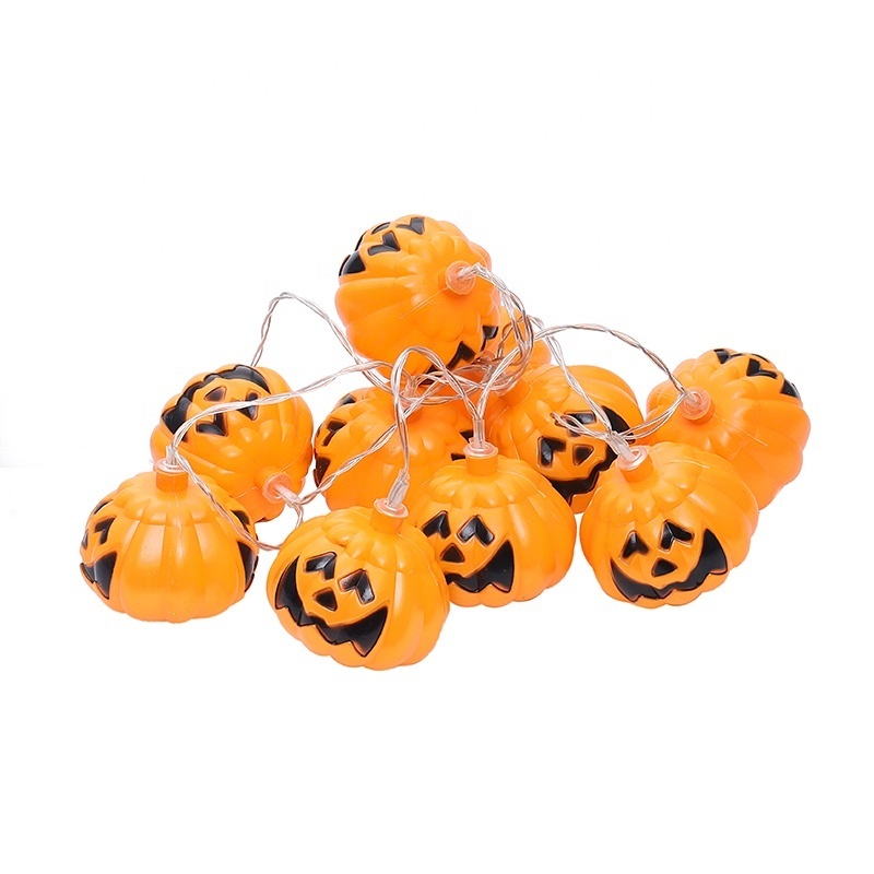 Halloween Party Decoration LED String Light Orange Pumpkin Jack-O-Lantern Pumpkin Lights for Halloween Decorations