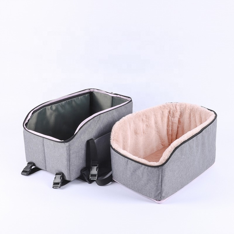 Hot Sale Foldable Durable Easy Clean Double-Sided Pet Car Booster Seat for Small Medium Dogs