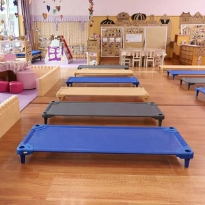 Factory directly supplies daycare preschool naptime rest cot plastic toddler bed Kindergarten stacked bed